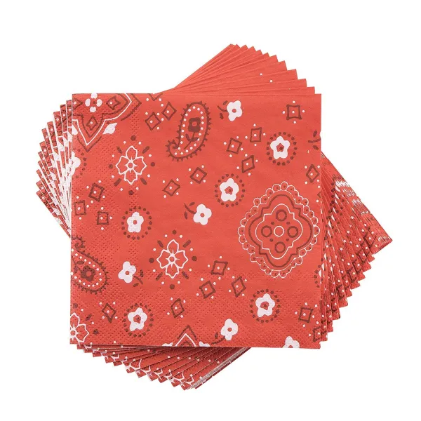 케이크워크 디자인냅킨, Red Paisley, 1개