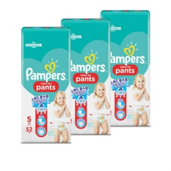 팸퍼스 베이비드라이 팬티형 기저귀 5단계(12-17kg), 156매