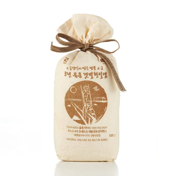 Taepyung Salt 3 Years Aged Tideland Sea Salt / 19.4Oz 태평 소금 3 년 숙성 간석 소금 / 550g, 1