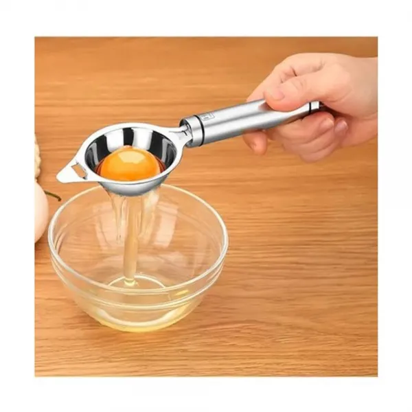 THESOO더수상회몰_스텐 손잡이 에그분리개 1개 계란분리 흰자노른자분리 계란분리도구 에그분리기 흰자분리기 스텐손잡이에그분리기 스텐손잡이달걀분리기 계란분리기 노른자분리 에그분리 달, 추가옵션이없는상품입니다