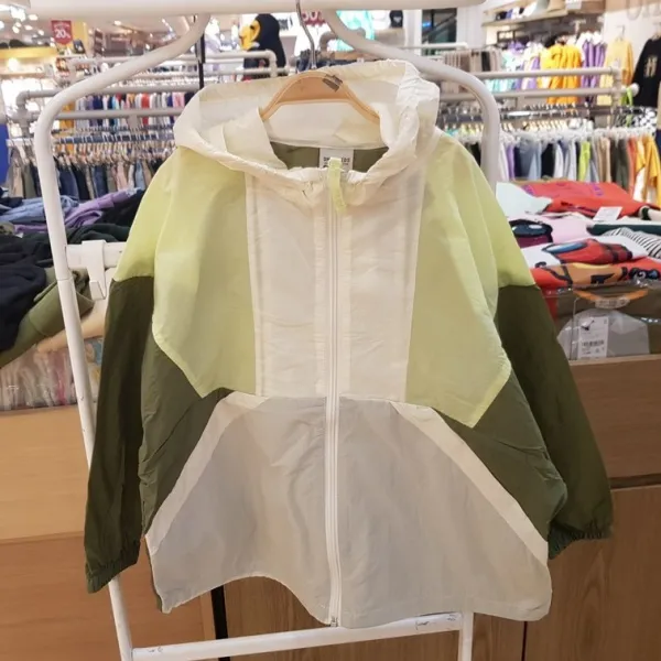 오후 절개 컬러 포인트 바람막이 점퍼 2컬러 OHJA22302