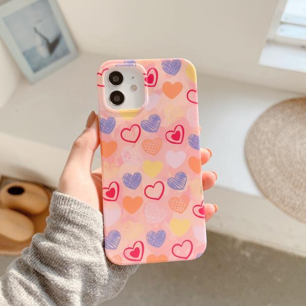 불규칙 하트 케이스입니다 캔디컬러 phone13 Pro 아이폰13 미니 프로 프로맥스 사용하다