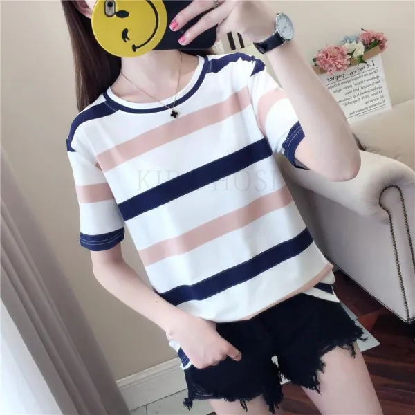 Kirahosi 홍콩스타일 루즈핏 여자티셔츠 여름티셔츠 29호 + 덧신 증정 I1n8ijz