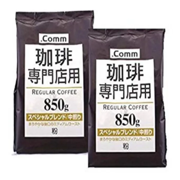 ハマヤ 珈琲専門店用スペシャルブレンド中煎り まろやかな後味のミディアムロースト 850g　２袋セット 마야 커피 전문점 용 스페셜 블랜드 사이 볶은 부드러운 뒷맛의 미디엄 로스트 850g, 1