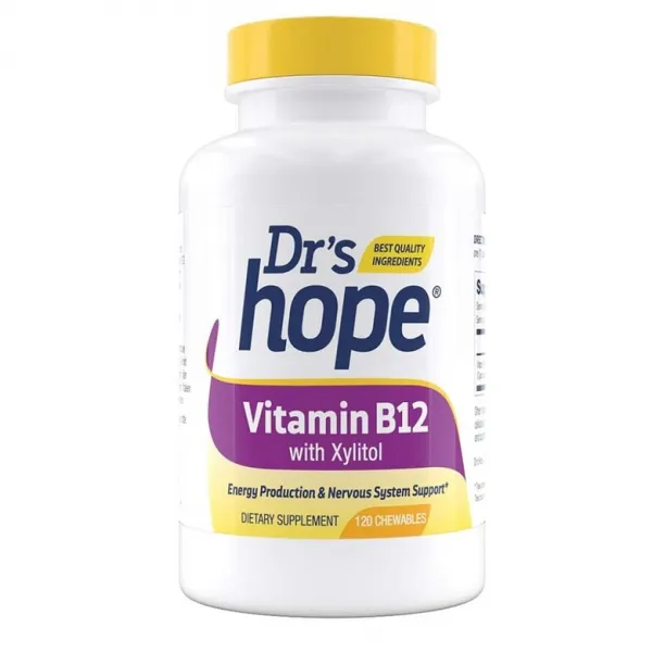Dr's Hope 닥터스호프 비타민B12 시아노코발라민 1000mcg 120츄어블 악성빈혈 브레인포그, 1mg, 1개