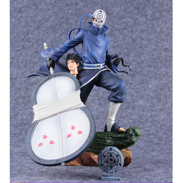 나루토 우치하 오비토 피규어 더블 헤드 27cm