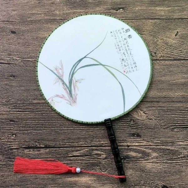 브레천다이즈(Brechandise) 양면 동이 원형 화기 수놓다 차이나 여성 공백이 반복되다 궁중, 양면 새로운 모델 -국향 난초