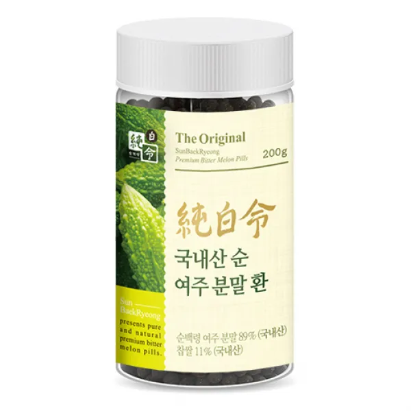 순백령 100% 국내산 순 여주환 분말 여주 2개월분 200g 1통 