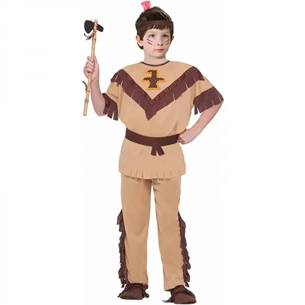 미국 원주민 용감한 아동복식 큰