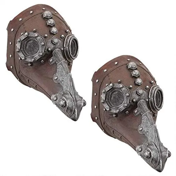 디자인 Toscano Doctor of Death Steampunk 역병 조각 마스크 풀 컬러 - P031807455DBYG5, set of 2