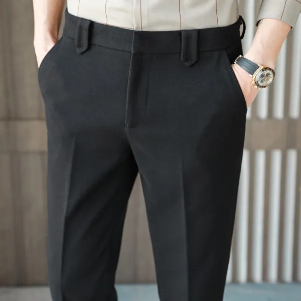 740번 가을겨울 모직 정장바지 남 슬림 캐주얼 롱팬츠에 건달패랭스 ins 매치Z