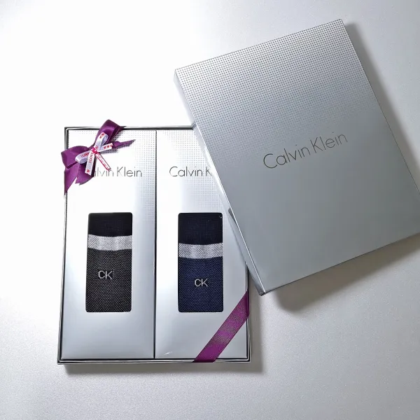 Calvin klein [Calvin Klein] CK 남성 양말 선물세트 깔끔한 정장용 스프라이트 무늬 도트 캐쥬얼 애플 아울렛 엘르양말 사상점 546 2족 DAKS