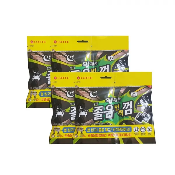 롯데 졸음번쩍껌 리필 105g x 4, 1세트