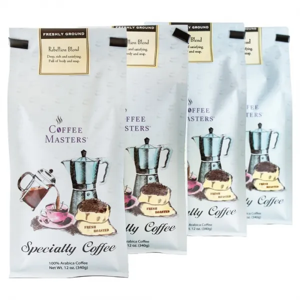 Coffee Masters 구르메 커피 무질서 블렌드 그라운드 12 온스 (4 팩), 상세설명참조, 선택
