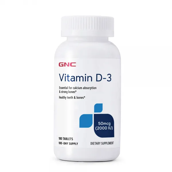 GNC 비타민 D3 2000IU 180정 (타블렛) Vitamin D-3 2000 IU 180tabs, 1개