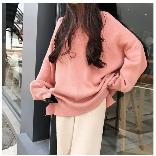 바른몰 여성 겨울 라운드넥 스웨터