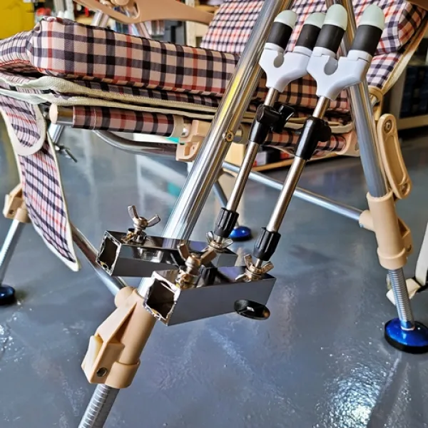 _ 민물낚시대 받침대 받침틀 낚시의자 전용거치대 2단