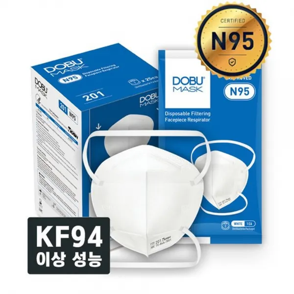 201 도부마스크 국내산 미국 노이쉬 인증 kf94, 1매