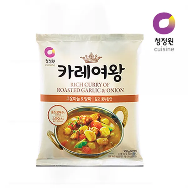 청정원 카레여왕 구운마늘&양파, 108g, 6개