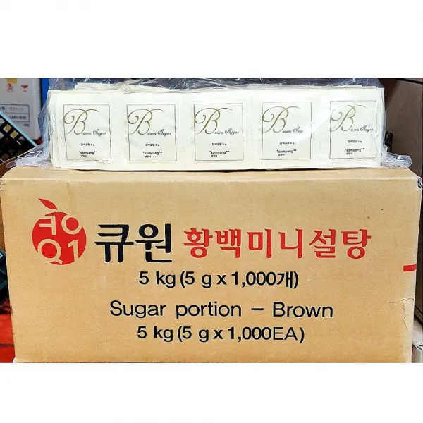 다나스몰 일회용 황설탕 미니 삼양 1000t 각설탕 업소용 전문 갈색설탕 1