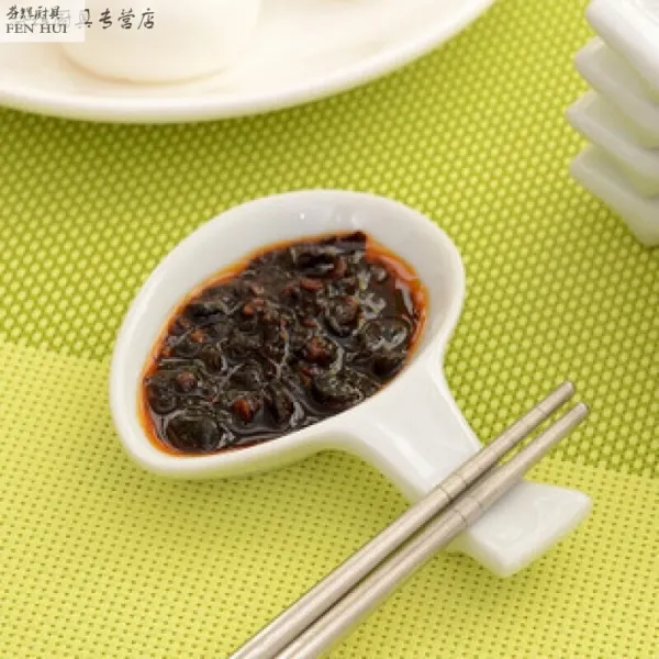 세라믹 2 중 맛 접시 젓가락 받침대 양념 접시 젓가락 받침대 숟가락 받침대 패션 창의 앙증 맞다 편리 하 다 실 용 1067 폭 10 개, 상세페이지 참조