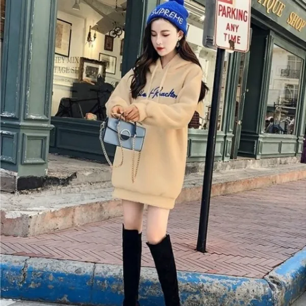 시크힐즈 여성 램스울 루즈핏 후드 롱 티셔츠 7619 후드티