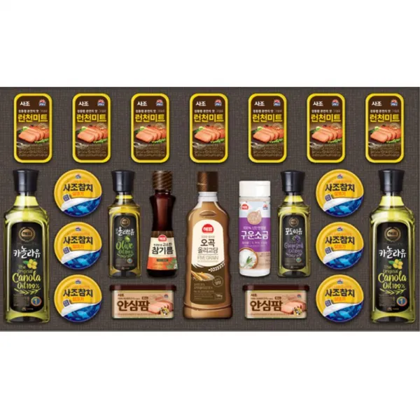최고 명절선물 통조림 기름소금 종합세트 집들이 걱정 생일 동료 마음전달 친정 영양 단일상품