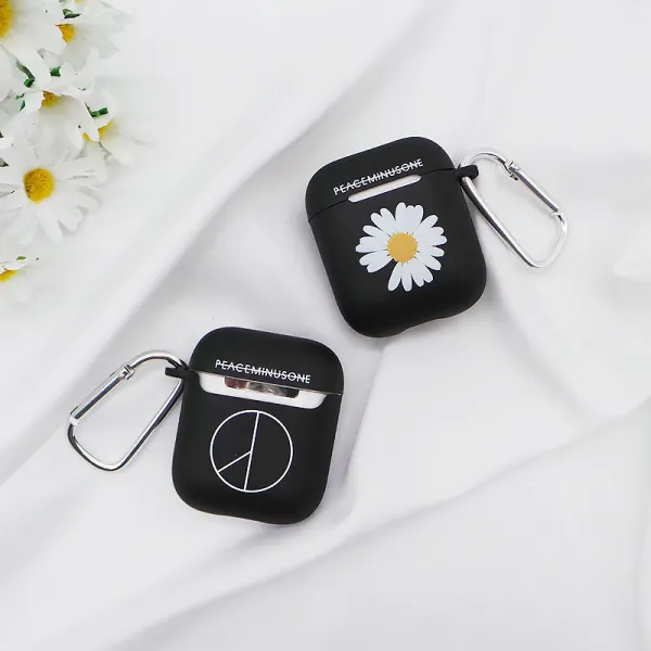 그레이아일랜드 데이지 에어팟 하드 키링 케이스 메탈 철가루 세트, 단일상품