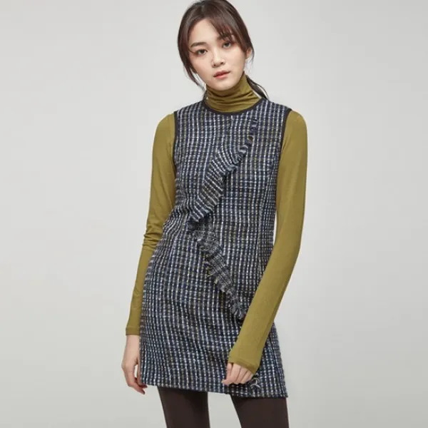 나인 러플 트위드 원피스op 3150