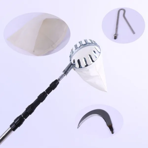 길이조절 감대 과일따기 감따는망 과일수확기 감따기 만능장대 망대 6 미터 더블 잠금 막대 + 과일 피커개