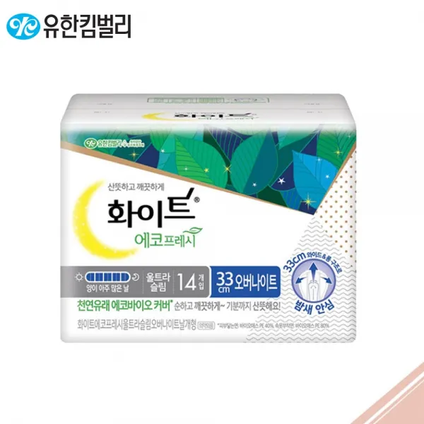 화이트 에코프레시 울트라날개 오버14p x24개(B), 단품