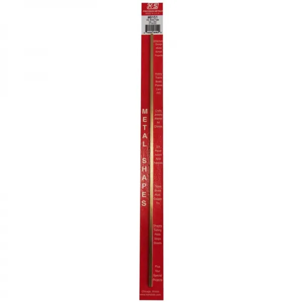 황동 각 파이프 1면 1/8 인치 (3.18mm) 두께 0.014 인치 (0.35mm) 길이 12 인치 (300mm) (1 병), 단일상품