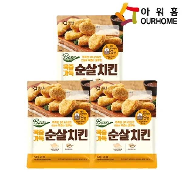 아워홈 육즙가득 순살치킨 500g x 3개, 선택/육즙가득 순살치킨 500g x 3개