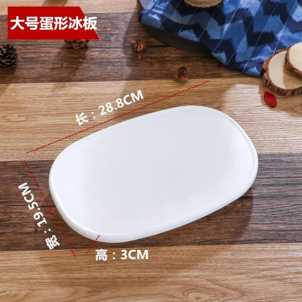 생선 가시 모양의 새로운 접시 가정용 창조적 인 일본 전용 접시 얼음 연어. 얼음 접시가 살아나다 대형 단형 아이스플레이트 28.8x19.5x3cm 