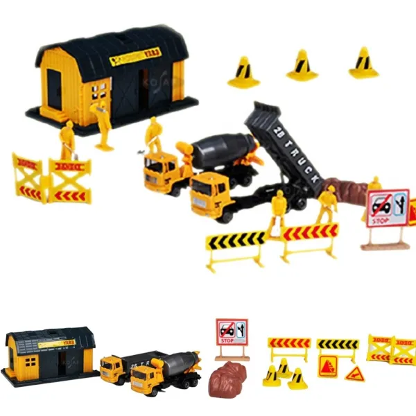 홈앤블리 자동차 미니어쳐 공사장세트 20p 어린이자동차장난감 유아용자동차장난감
