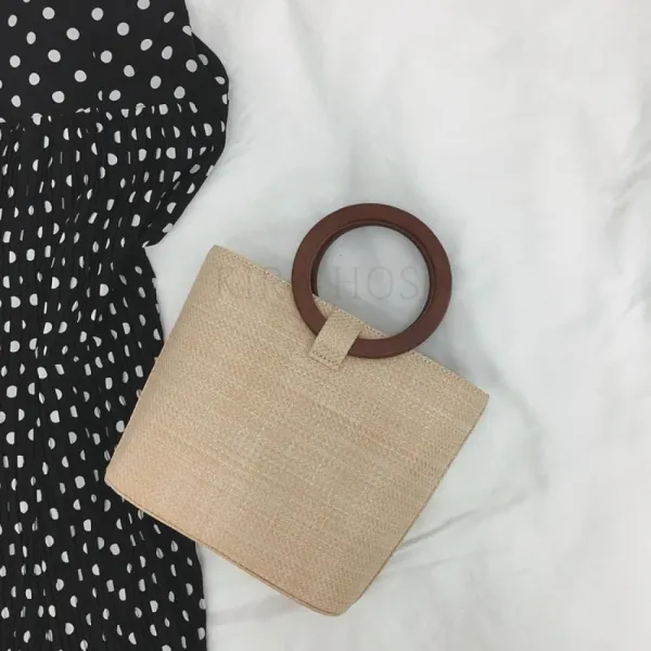 Kirahosi 명진 5 여름 여성 라탄 왕골 백 가방 밀짚 그물 핸드백 94 Afhrakp