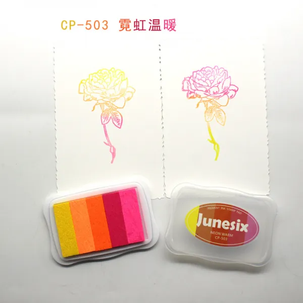 스탬프 CP/SR고무도장 지우개 도장 점차변화 인쇄받침대, 기본, T09-CP-503밝은레드 온난계