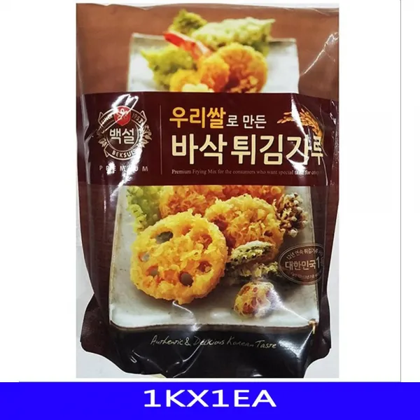 우리쌀 튀김가루 업소용 곡류가공품 백설 1KX1EA [SN:3CE0A6#611], [W3CE0A6], 단일상품(무옵션)　　[#611]▷