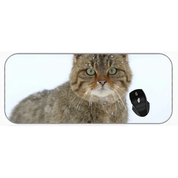 Yanteng XXL 전문 대형 마우스 패드 강설량 응시 CAT 큰 매트, 1
