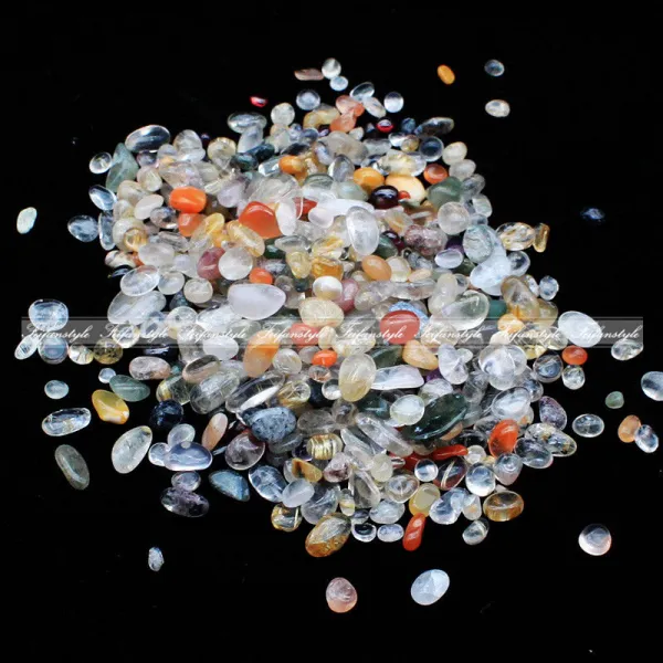 50g 자연 믹스 rutilated 석영 자갈 크리스탈 폭락 대량 치유 reiki c529 천연 돌과 미네랄 물고기 탱크 스톤