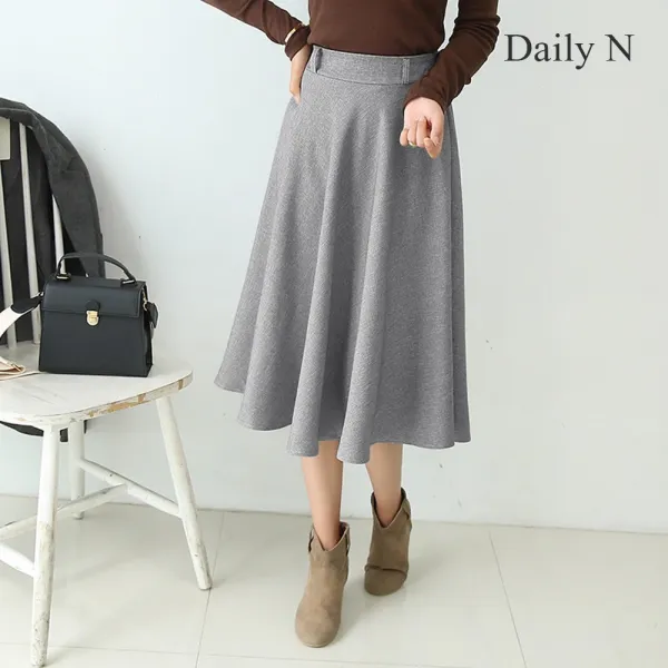 데일리앤 랭글 가을 A라인 플레어 롱스커트