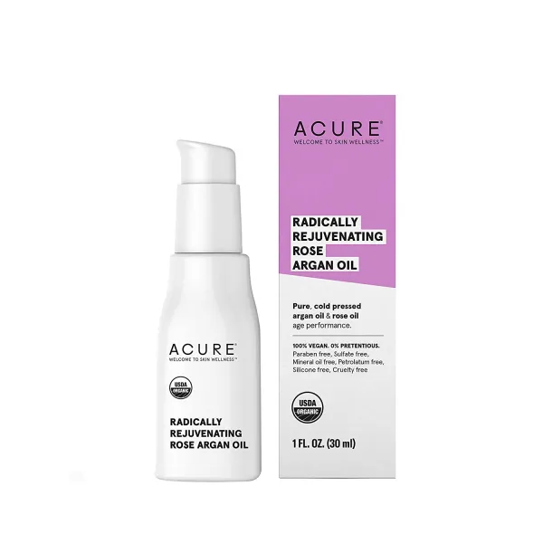 Acure 근본적으로 원기 회복 로즈. 아르간 기름 | 100% 채식 주의자 제공한다 노화 지원 순수하고 추운 충분하지 않은 & 부자 에서 비타민 E 수산화물 가 복원 Rose Argan