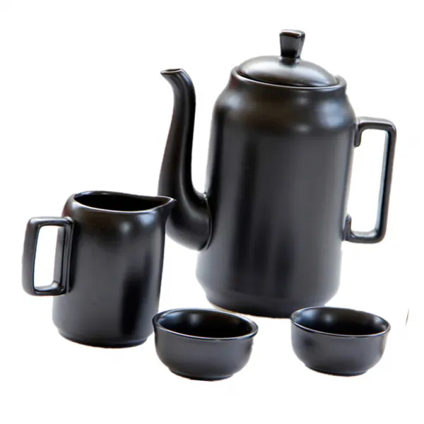 Zld 티웨어 차 세트 찻 주전자 찻잔 흑자 중국 콩푸 차 서빙 세트 검은1