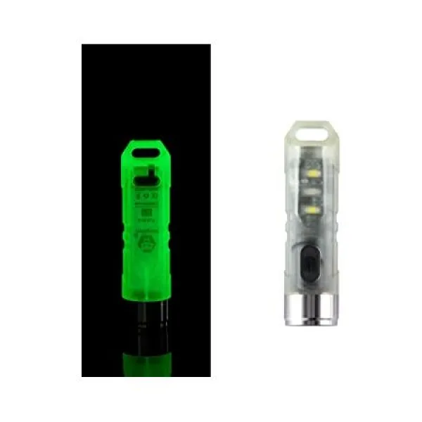 독서 빛 선물로 아이디어와 RovyVon 오로라 발광체 550 루멘 야외 미니 EDC 충전식 높은 브라이트 다기능, One Size, Amber + Red + Blue