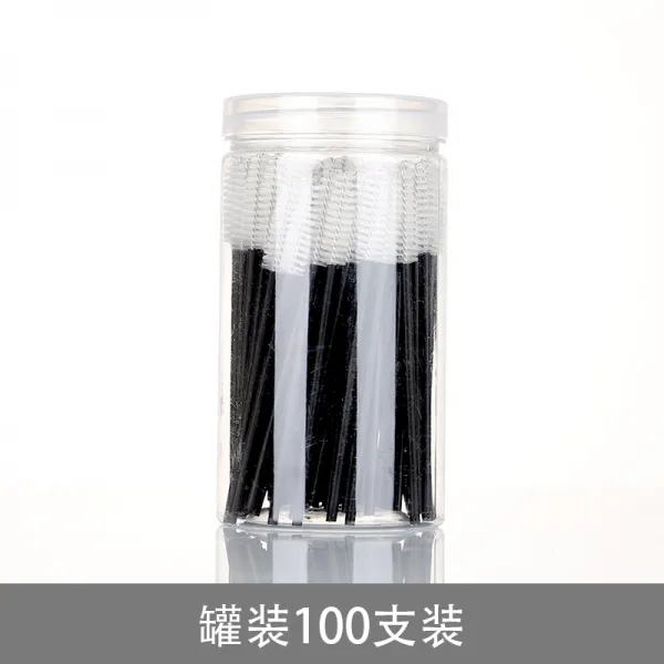 꺾꽂이 꼬임 브로브러시 극 가는 휴대 빗질함 50100즈 일회용, 인조 섬유, 화이트 100즈 （깡통 룩 )