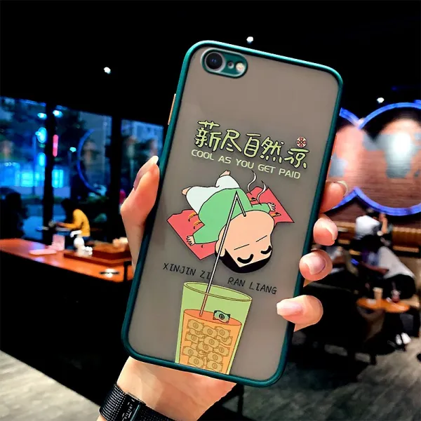 푸른상점 Iphone 사과폰 78보호케이스 카메라 렌즈 풀팩토리 6plus 블러킹 충격흡수 샌딩 투과성 명 피부 친화 감각