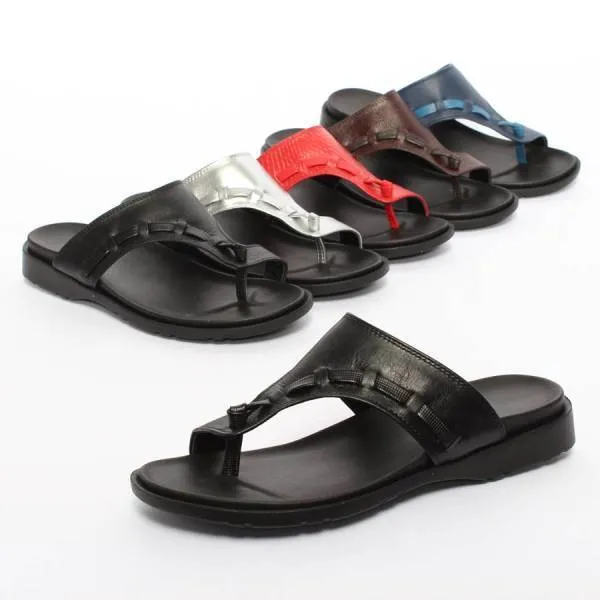  아이슈즈 매듭끈 포인트 가죽 쪼리3.5굽