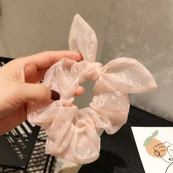 ajella 곱창 머리끈 똥머리 밴드 스 옆레터링 고무줄귀운 귀고리 탄력 머리띠대장