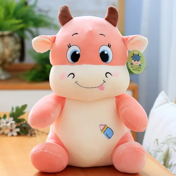 어반30 소띠해 소 장식인형 귀여운 젖소 뽀글이 마스코트 띠동갑내기, 베이브뉴핑크