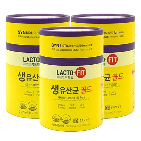 종근당건강 락토핏 생유산균 골드 2g*90포 3세트 총 270포 단품